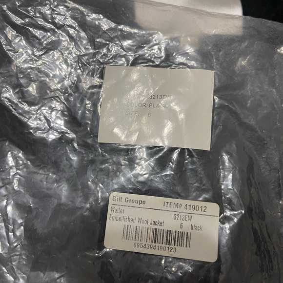 Walter Embellished Black Wool Blazer Wmn Size 6 - Picture 8 of 10